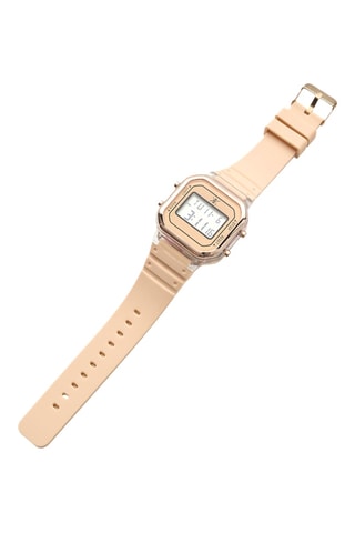 Reloj de silicona - Cronómetro - Beige y dorado