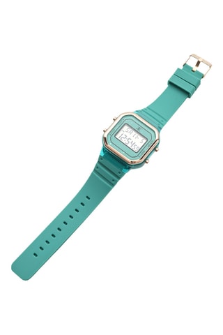 Reloj de silicona - Cronómetro - Turquesa y dorado