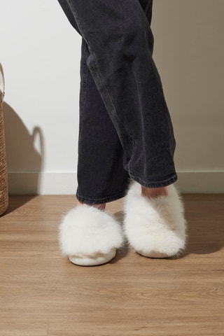 Zapatillas de casa con plataforma Cosy Time - Blanco