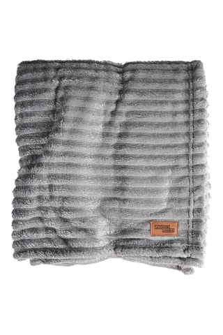 Plaid - 180 x 230 x 3 cm - Beige et gris