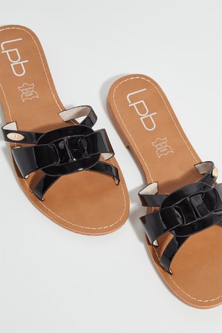 Mules envernizados Imelda - Preto