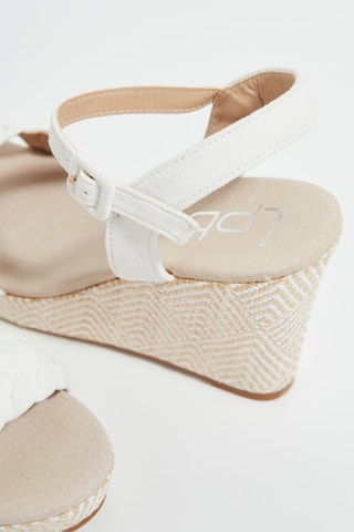 Sandalen met Sleehak Isabeau - Ecru
