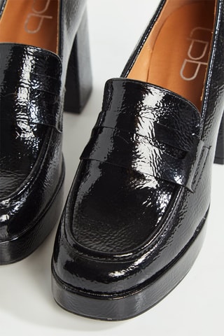 Mocassins de salto Mine - Preto