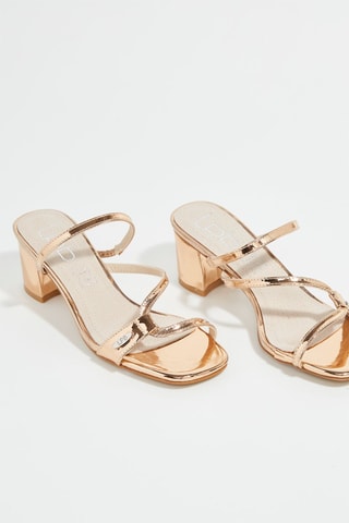 Mules de salto envernizados Felixiane - Dourado-rosa