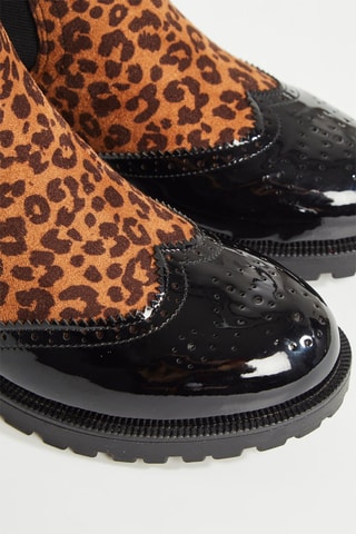 Botins Mirka - Preto e castanho