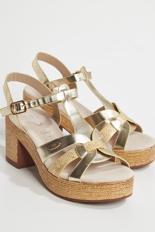 Sandalen met Hak Lilou - Goudkleurig