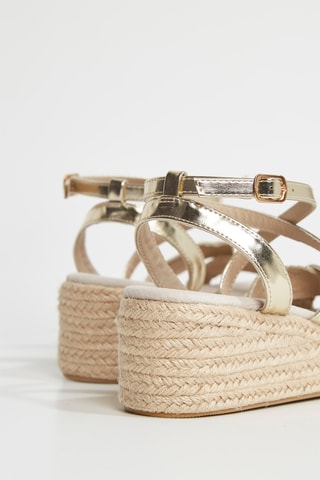 Sandalen met Sleehak Ismène - Goudkleurig