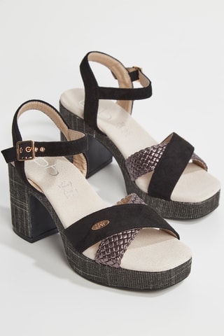 Sandalen met Hak Lisabete - Zwart