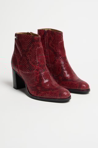 Botins em couro Ambrine - Vermelho