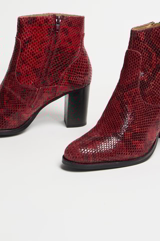 Botins em couro Ambrine - Vermelho