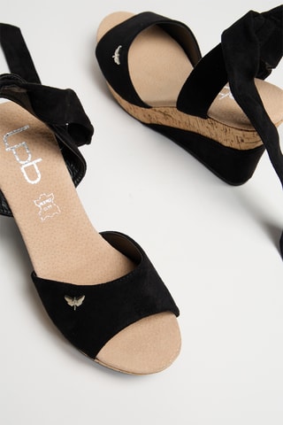 Sandalen met Sleehak Bela - Zwart