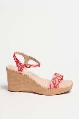 Sandálias com cunha Flavia - Vermelho