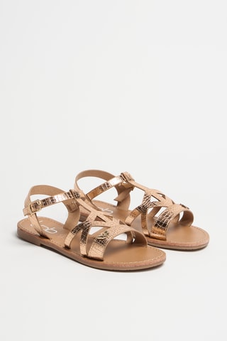 Sandálias Bota - Dourado-rosa