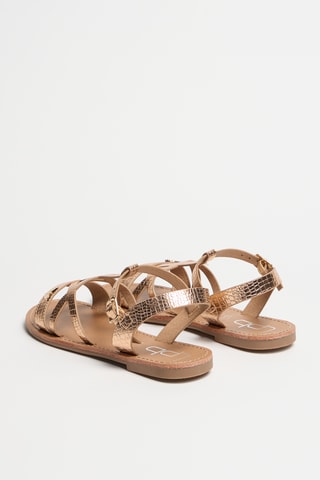 Sandálias Bota - Dourado-rosa