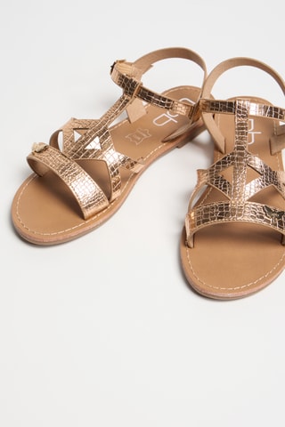 Sandálias Bota - Dourado-rosa