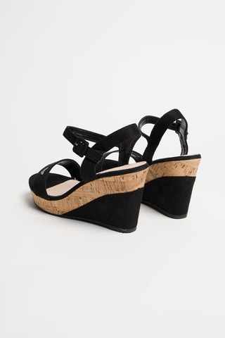 Sandalen met Sleehak Mia - Zwart