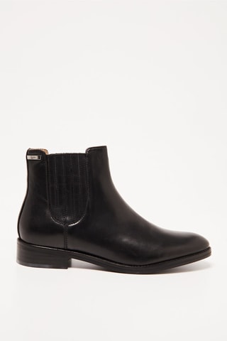 Botins Chelsea em couro Constance - Preto