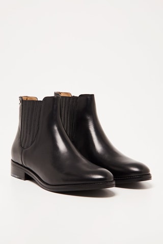 Botins Chelsea em couro Constance - Preto
