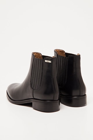 Botins Chelsea em couro Constance - Preto