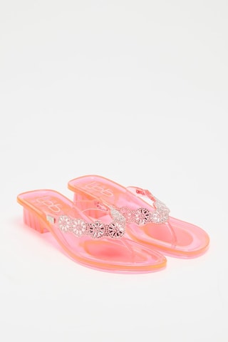 Slippers met Hak Done Roze