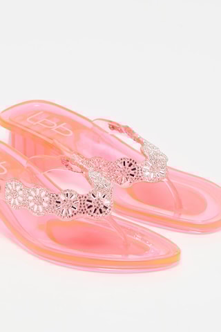 Slippers met Hak Done Roze