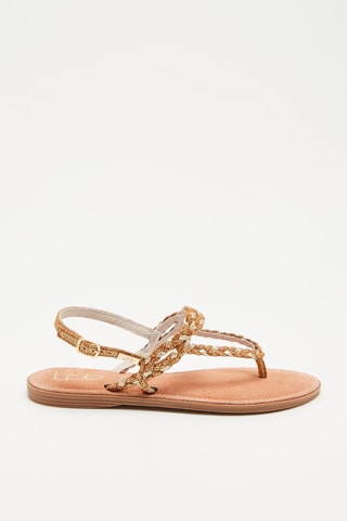 Sandalen Fiza Camel en Goudkleurig