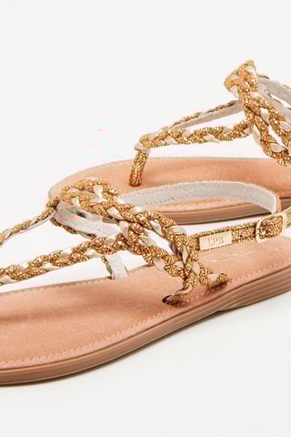 Sandalen Fiza Camel en Goudkleurig