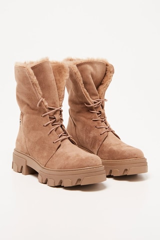 Gevoerde Enkellaarzen Evona - Beige