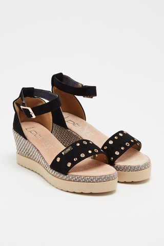 Sandálias com cunha Daliane Preto