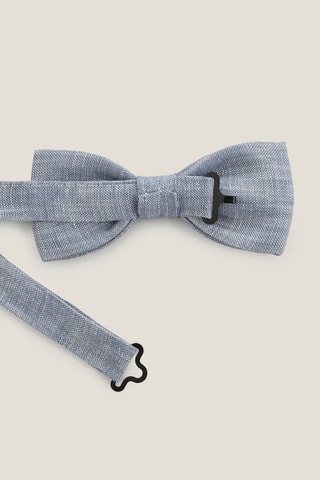 Laço borboleta em linho - Azul-celeste