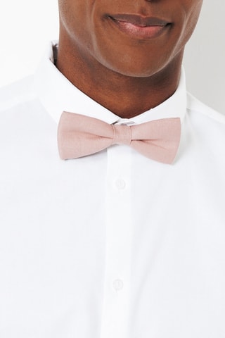 Laço borboleta em linho - Rosa-claro