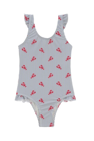 Maillot 1 pièce - Bleu et rouge