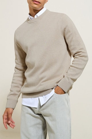 Jersey de algodón orgánico - Beige