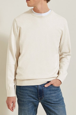 Camisola em algodão biológico - Bege-claro