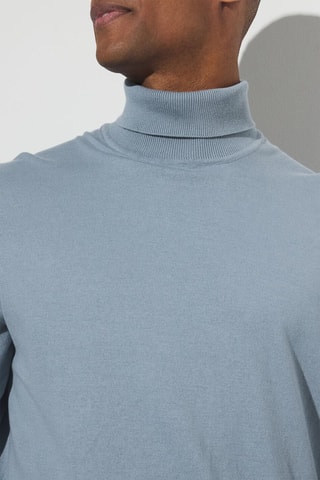 Jersey de algodón orgánico - Celeste