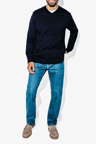 Jersey de algodón orgánico - Azul marino