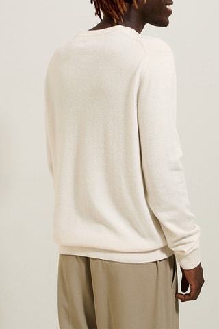 Camisola em lã de merino e caxemira - Cru