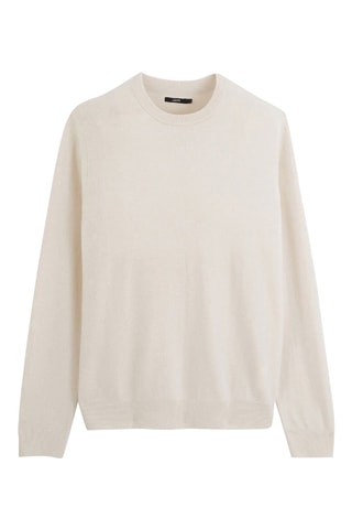 Camisola em lã de merino e caxemira - Cru