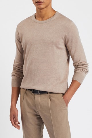 Jersey de lana merino - Beige