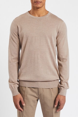 Jersey de lana merino - Beige