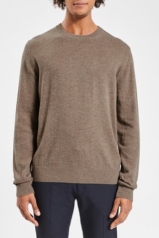 Jersey de lana y cachemir - Marrón