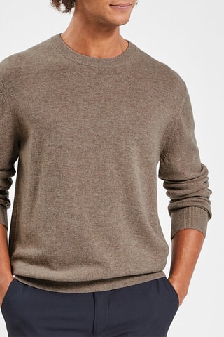 Jersey de lana y cachemir - Marrón
