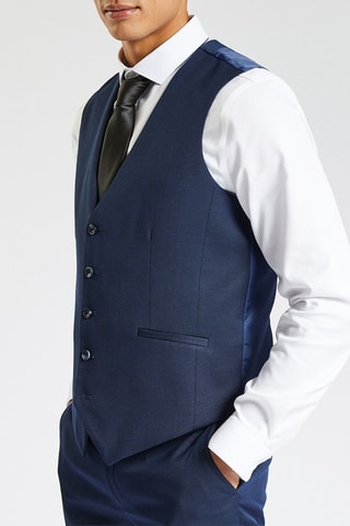 Gilet de costume sans manches - Bleu marine