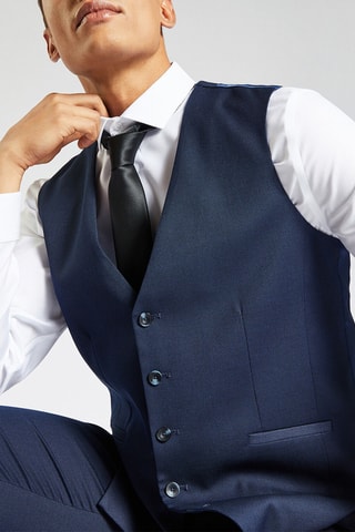 Gilet de costume sans manches - Bleu marine