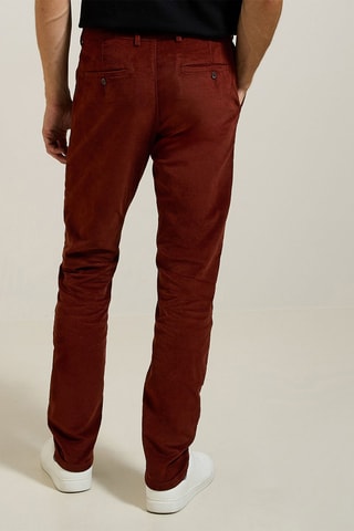 Pantalon slim en velours - Bordeaux