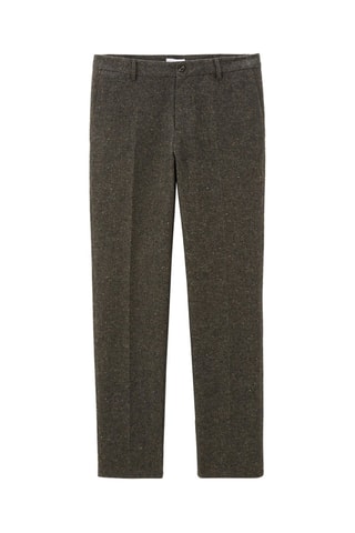 Pantalon regular - Marron chiné