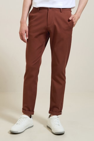 Chino slim en coton biologique - Bordeaux