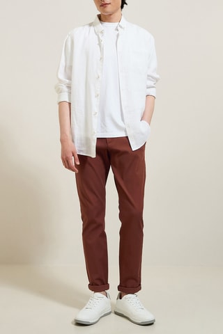 Chino slim en coton biologique - Bordeaux