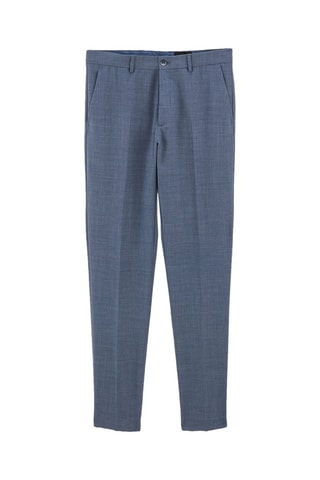 Pantalon slim en laine - Bleu marine