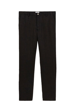 Pantalon droit en lin - Noir